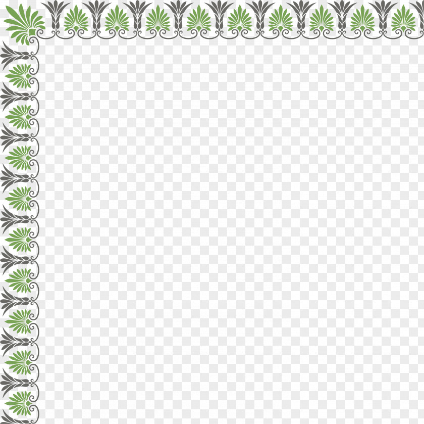 Green Simple Small Grass Border PNG