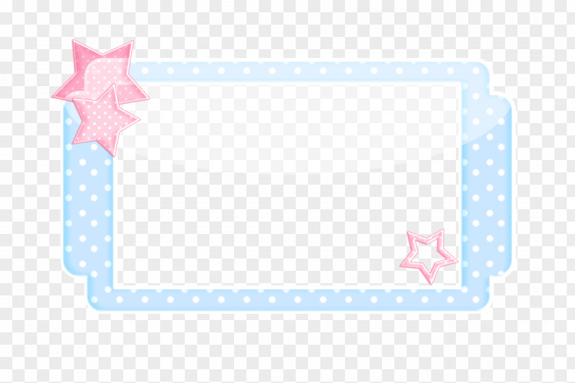 Kawaii Frame Picture Frames Blue Pattern PNG