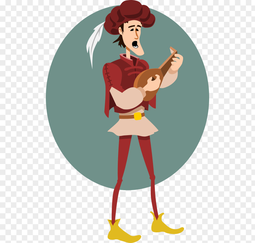 Medieval Clipart Troubadour Musician Clip Art PNG