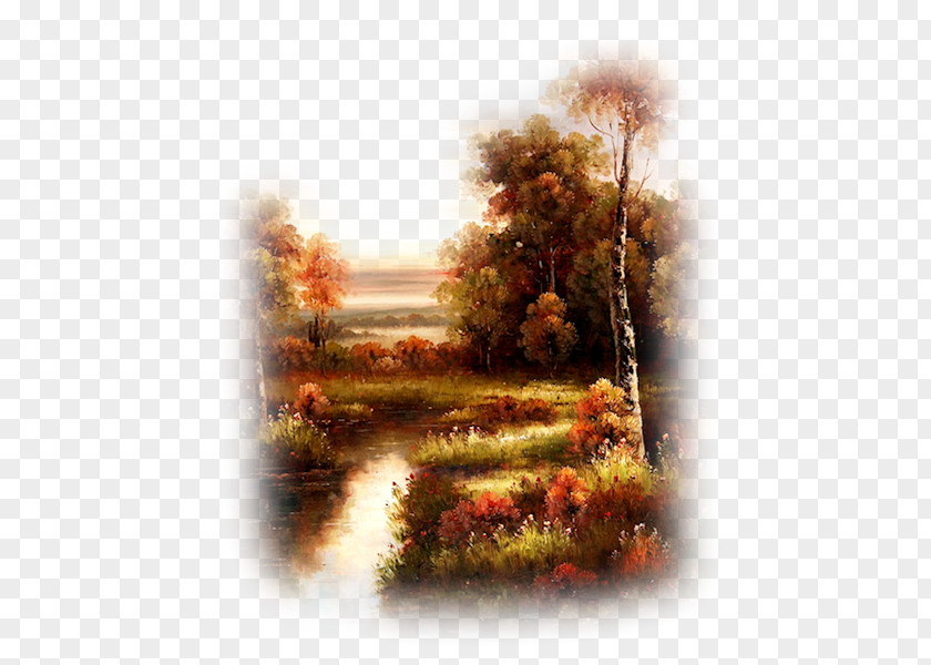 Painting Bagacum Landscape Autumn Nature PNG