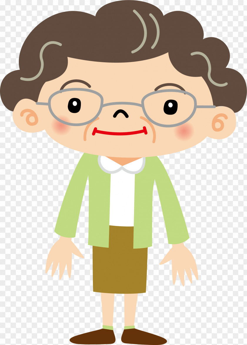 Curly Granny Vector Woman Computer File PNG