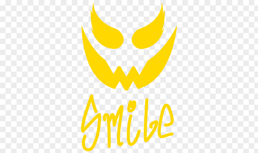 Evil Smile Logo Brand Line Font PNG