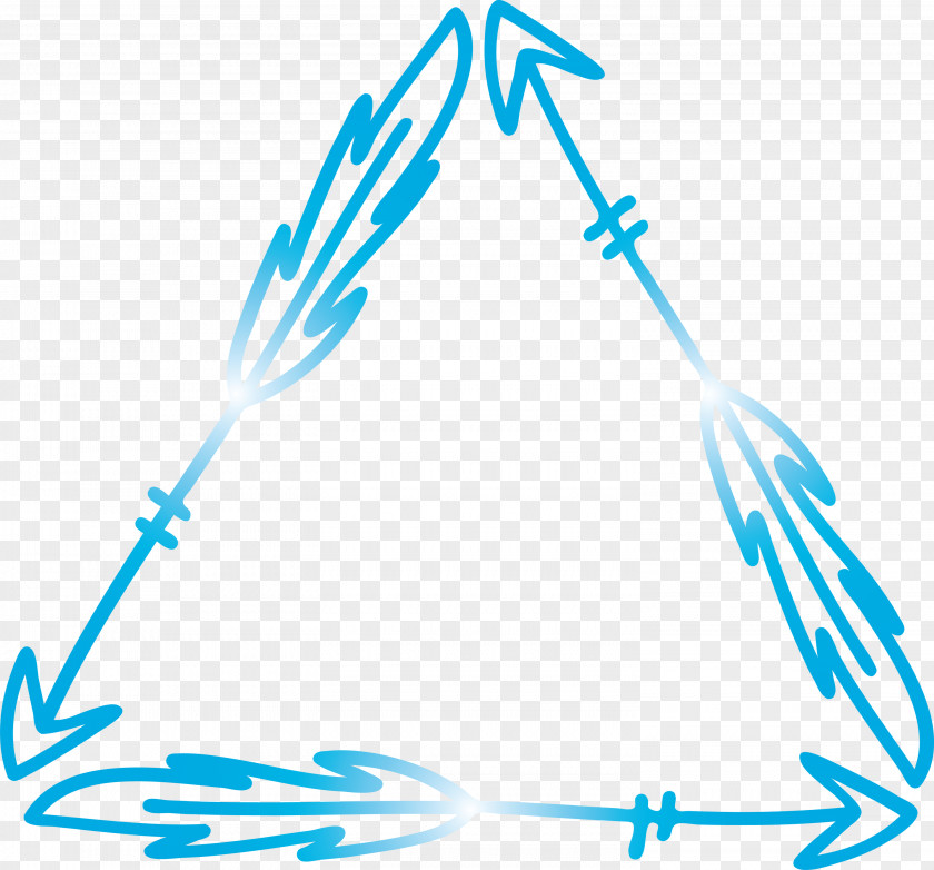 Boho Arrow Triangle Frame PNG