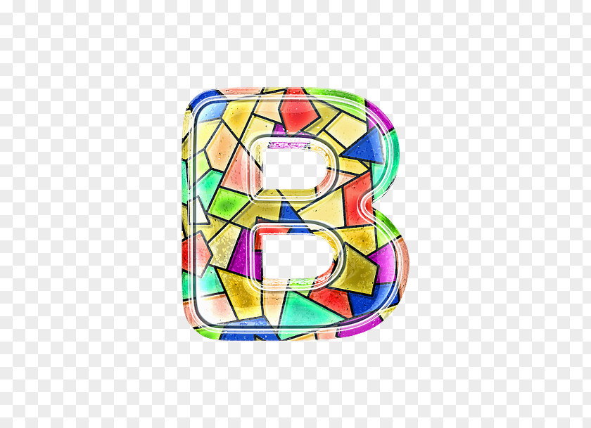 Stained Glass Letter B Window PNG