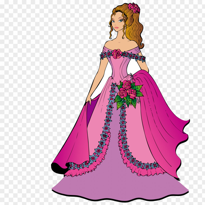 Vector Noble Princess Disney Cartoon Illustration PNG