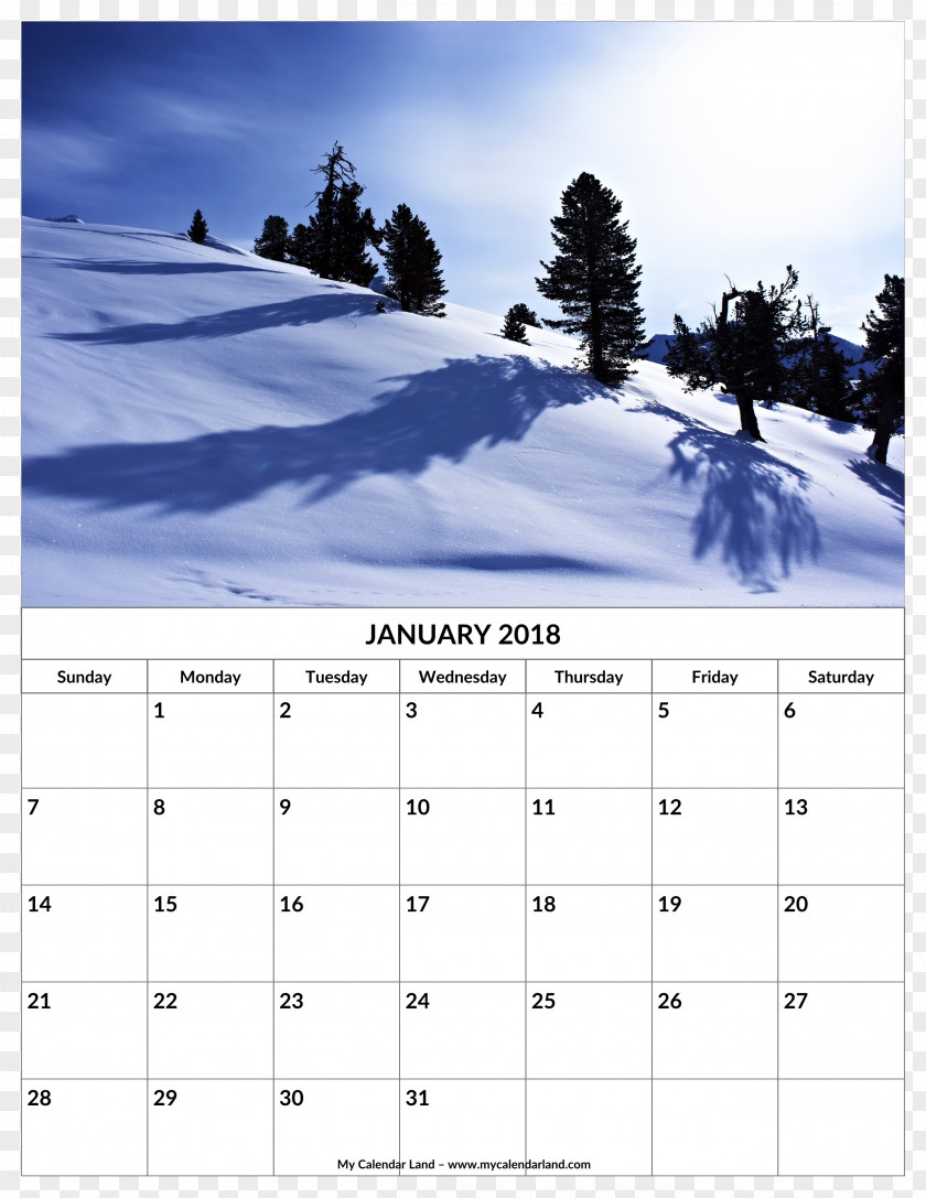 Winter Calendar 0 1 June PNG