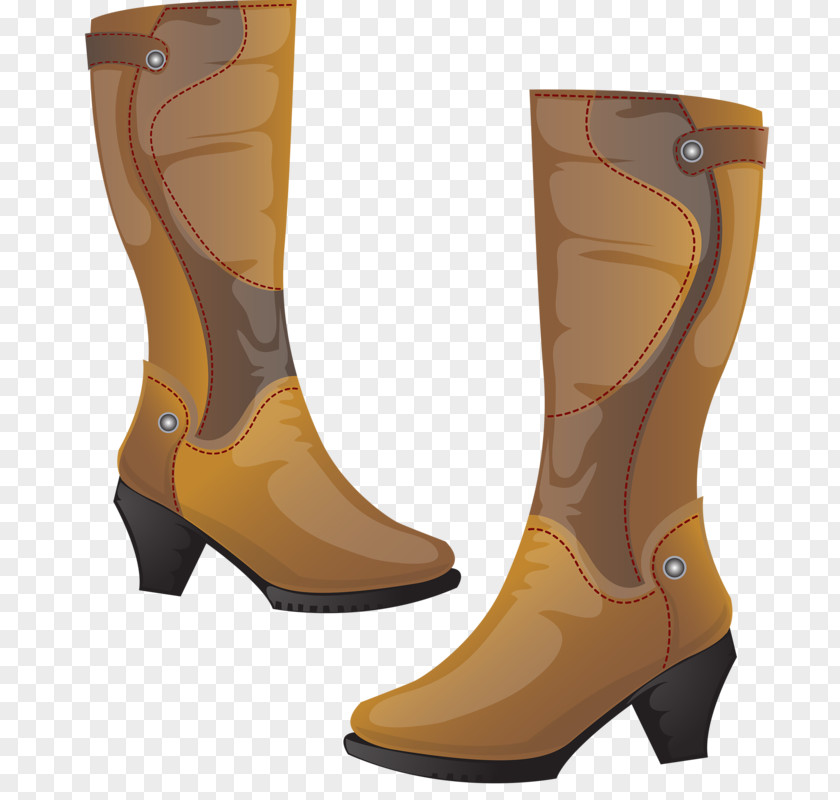 Women's High Boots Cowboy Boot Shoe PNG