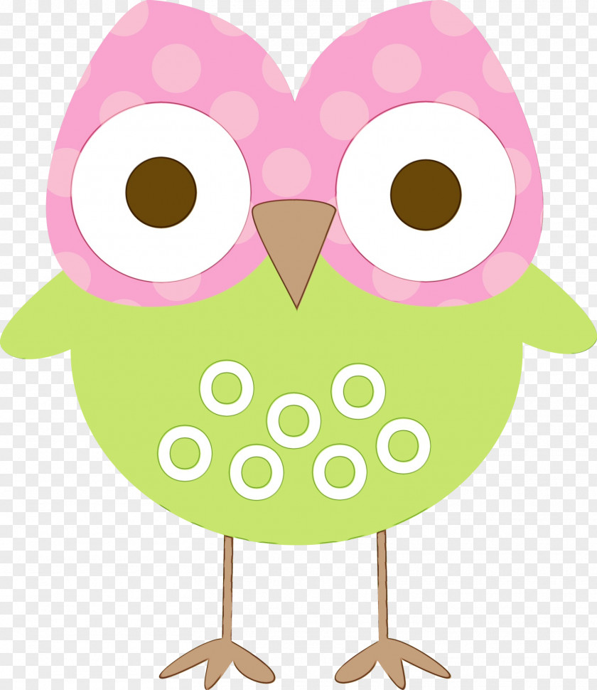 Bird Of Prey Owl Clip Art Pink Cartoon PNG