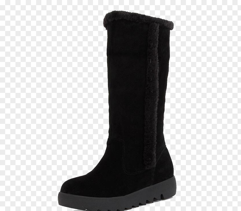 Black Snow Boots Boot Suede Shoe PNG