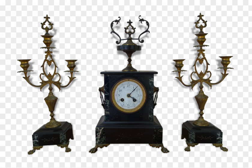 Clock Pendulum Bronze Mantel Table PNG