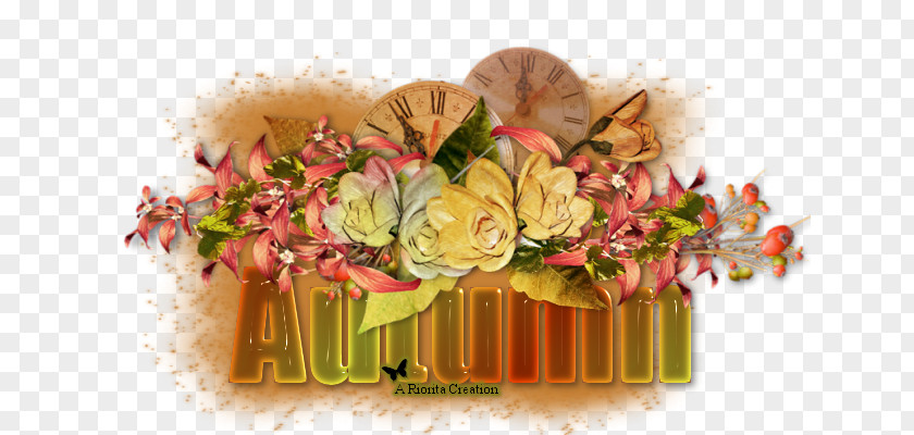 Hot Autumn Art Word Floral Design Dog Cluster Flower Scrapbooking PNG