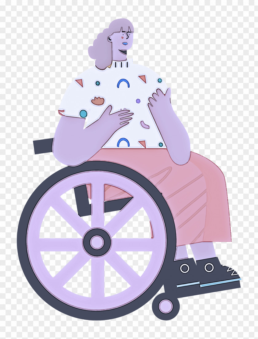 Sitting On Wheelchair Woman Lady PNG