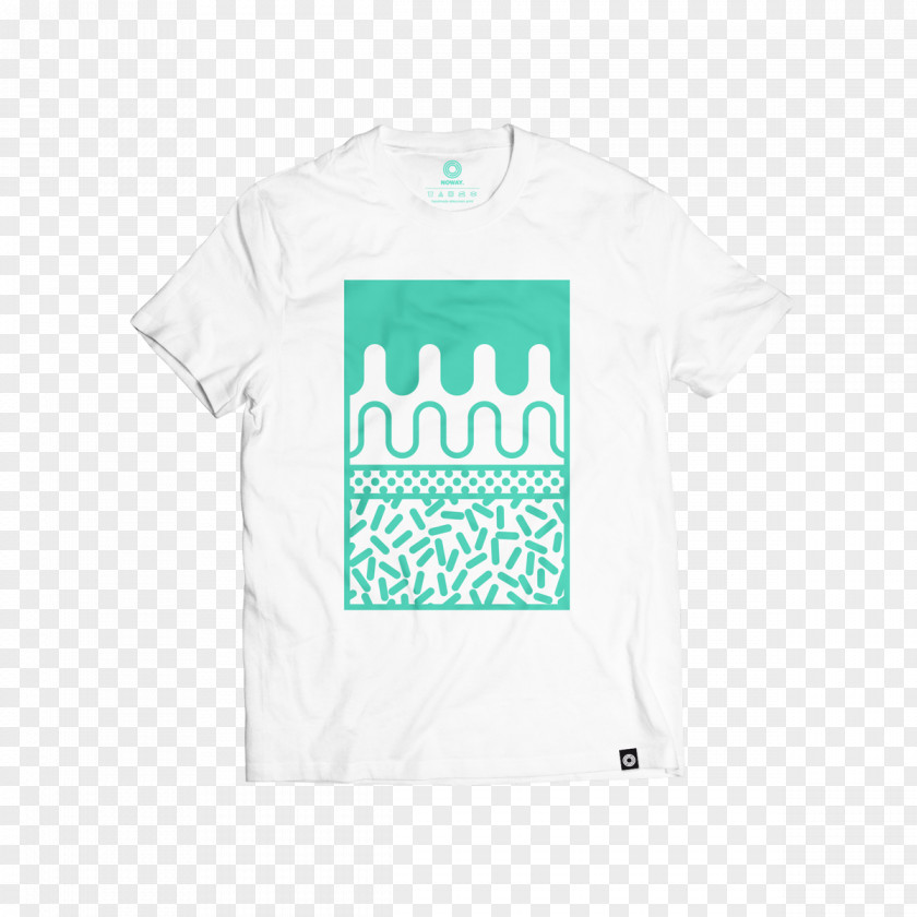 T-shirt Green Logo Turquoise Sleeve PNG
