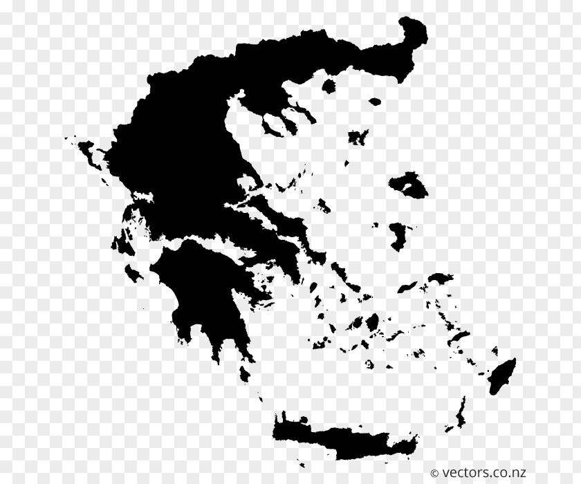 Greece Vector Map Silhouette PNG