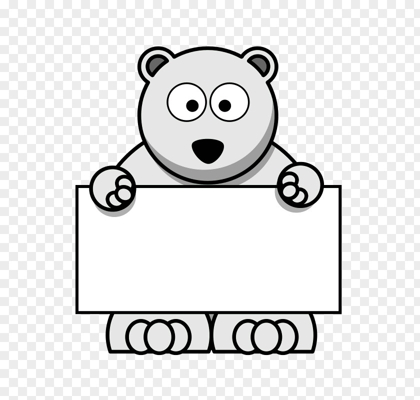 Polar Bear Sign Clip Art PNG