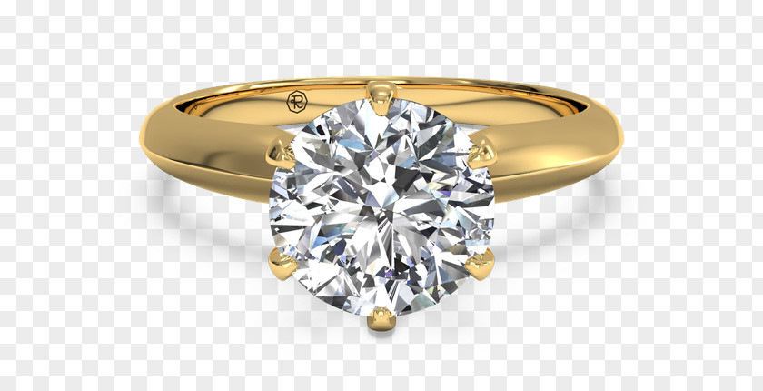 Diamond Engagement Ring Ritani Solitaire PNG
