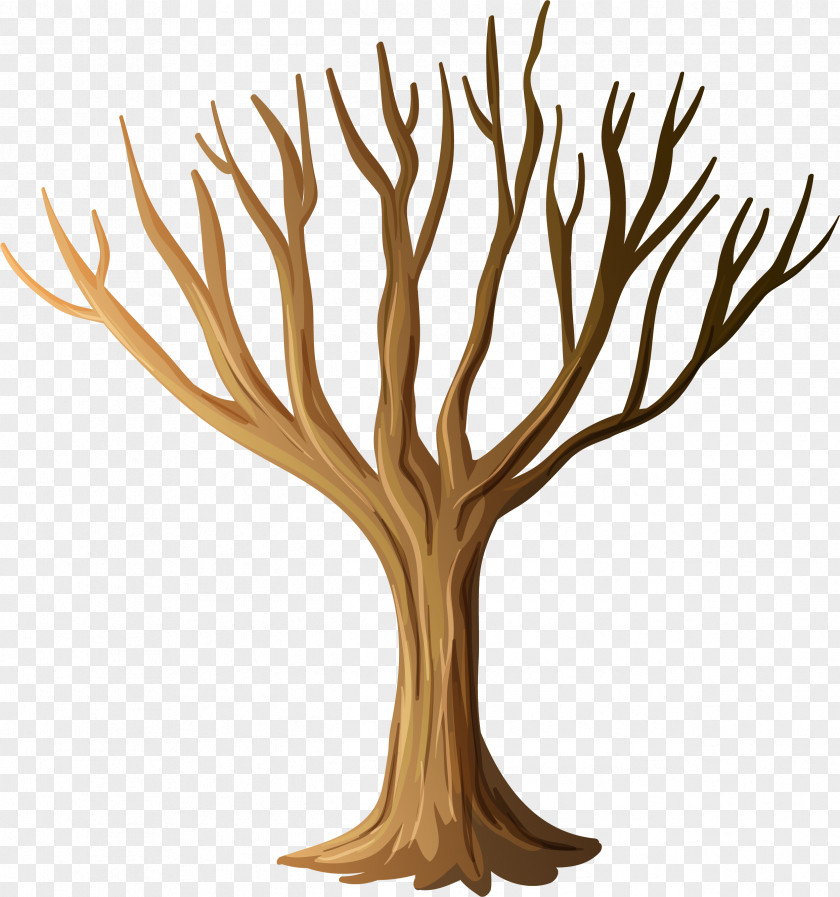 Hand Painted Brown Tree Stock Photography Clip Art PNG