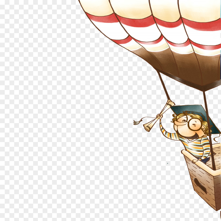 Helium Balloon Travel Cartoon Illustration PNG