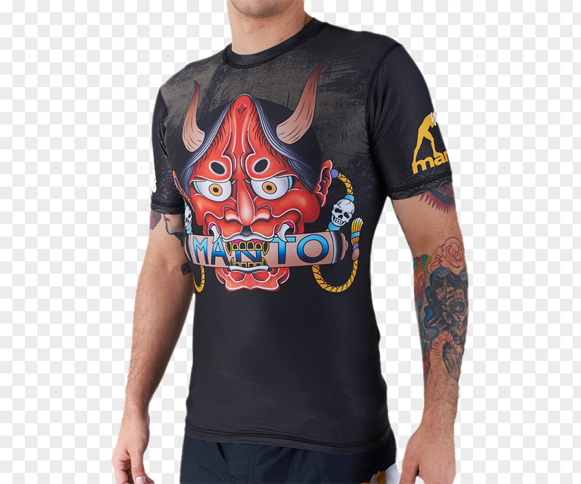 T-shirt Long-sleeved Rash Guard Hannya PNG