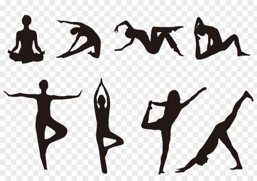 Yoga Silhouette Illustration PNG