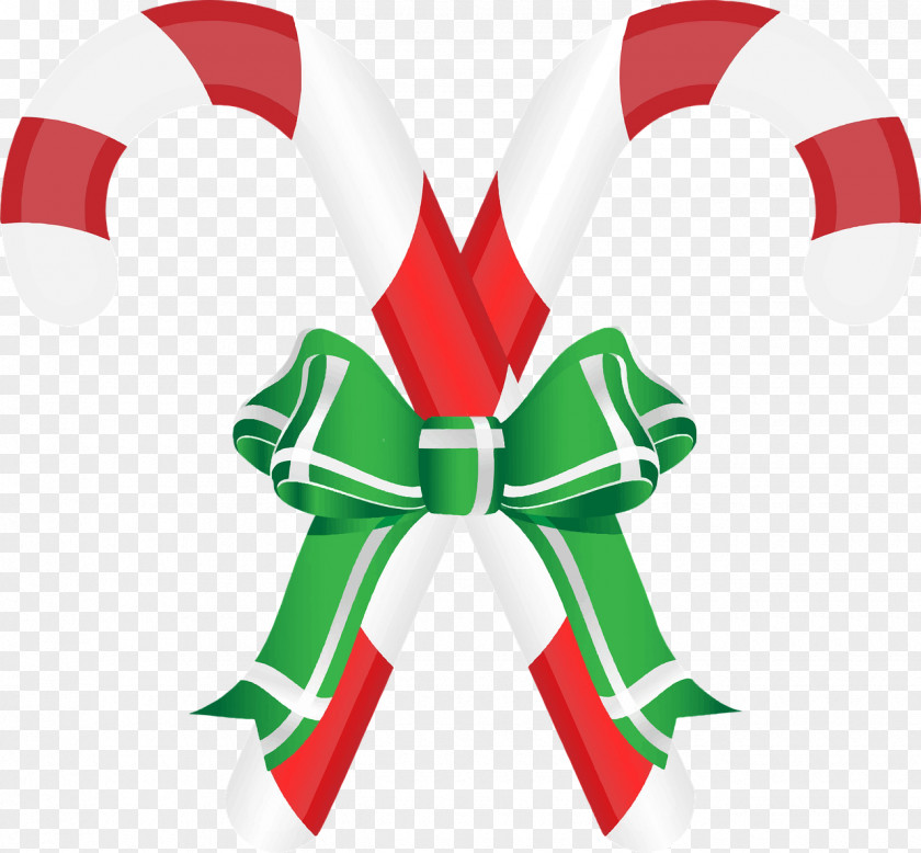 Christmas Candy Cane Ribbon Clip Art PNG