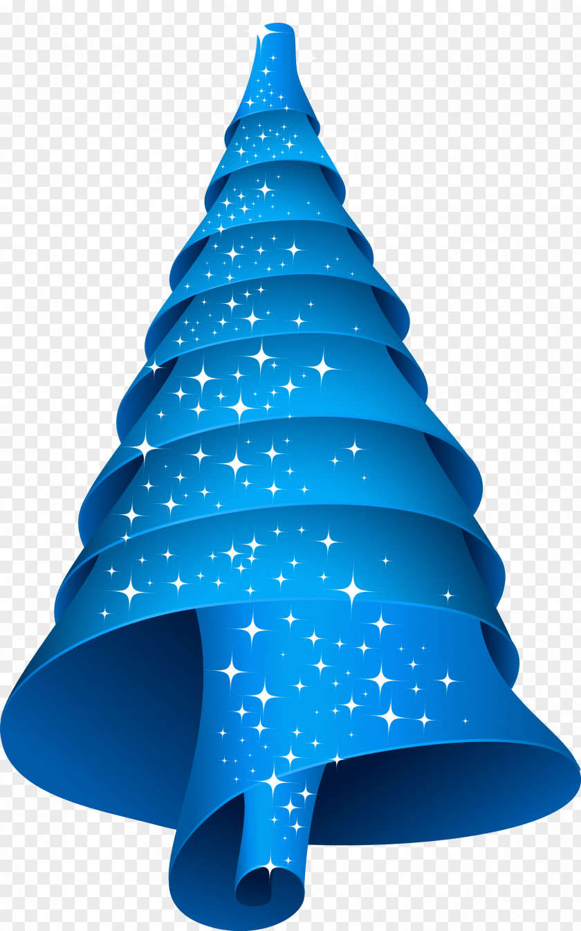 Christmas Tree Blue Spiral PNG
