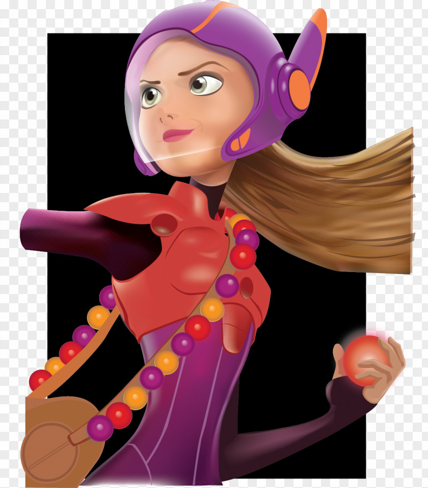 Honey Lemon Cartoon Character Finger Figurine PNG