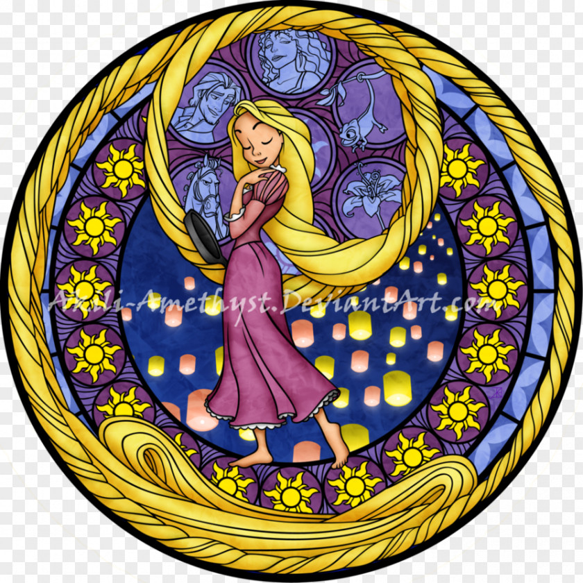 Watercolor Stain Rapunzel Belle Stained Glass Elsa The Walt Disney Company PNG