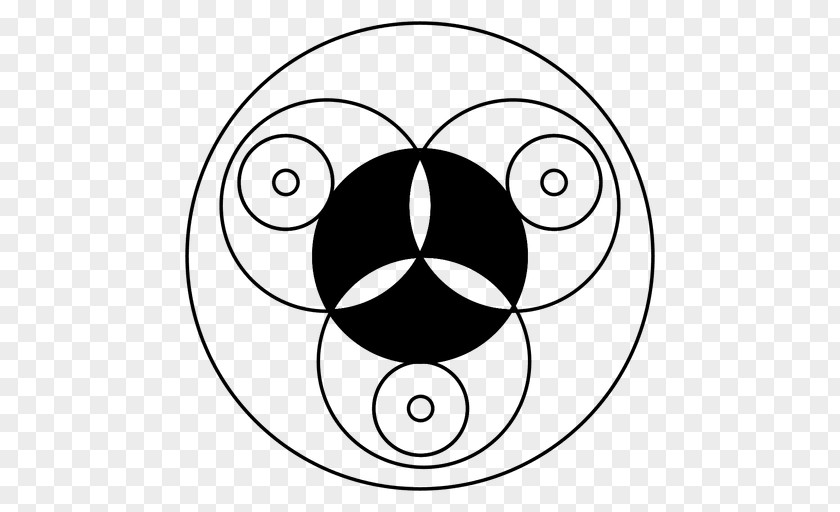 Circle Crop Black And White PNG