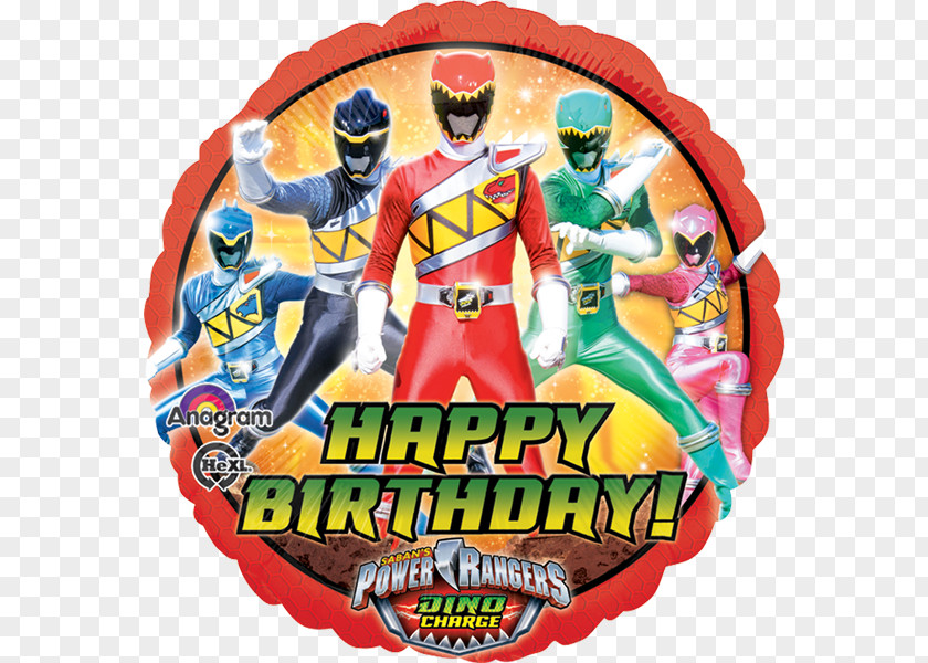 Power Ranger Dino Red Mylar Balloon Birthday Party PNG