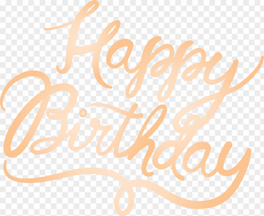 Birthday Calligraphy Happy PNG