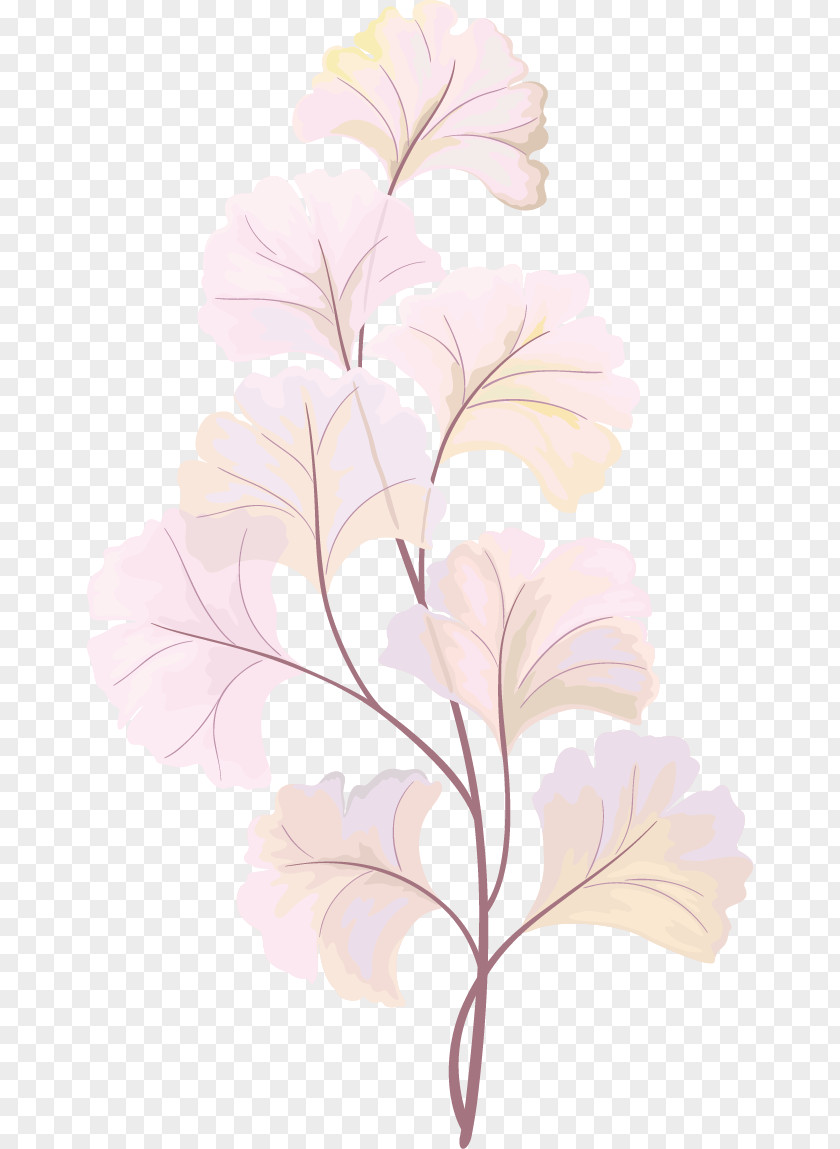 Cartoon Watercolor Floral Decoration Design Leaf Petal PNG