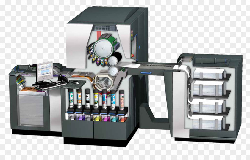 Impresion Machine HP Indigo Division Heidelberger Druckmaschinen Digital Printing PNG