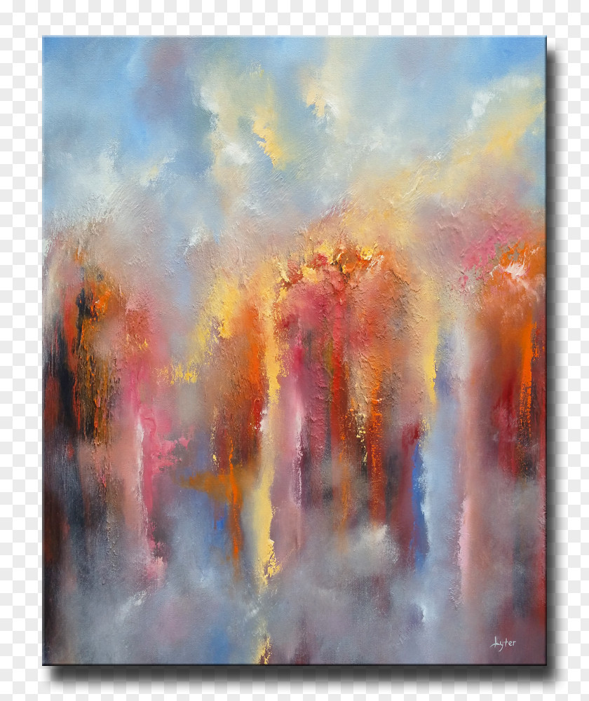 Rain Fall Watercolor Painting Acrylic Paint Art PNG