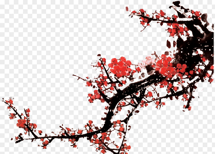 Design Plum Blossom Painting PNG