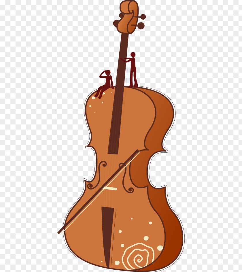 Hand-painted Violin Cartoon Cello PNG