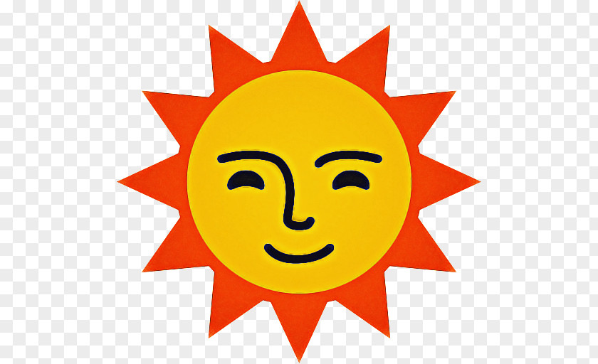 Smiley Orange Emoticon Line PNG