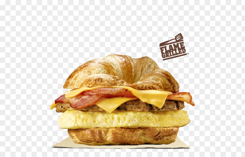 Egg Sandwich Breakfast Hamburger Bacon Croissant PNG