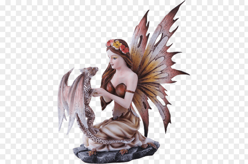 Fairy Statue Dragon Figurine Autumn PNG