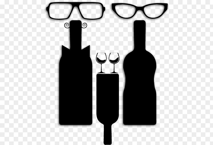 Glass Bottle Wine Glasses PNG