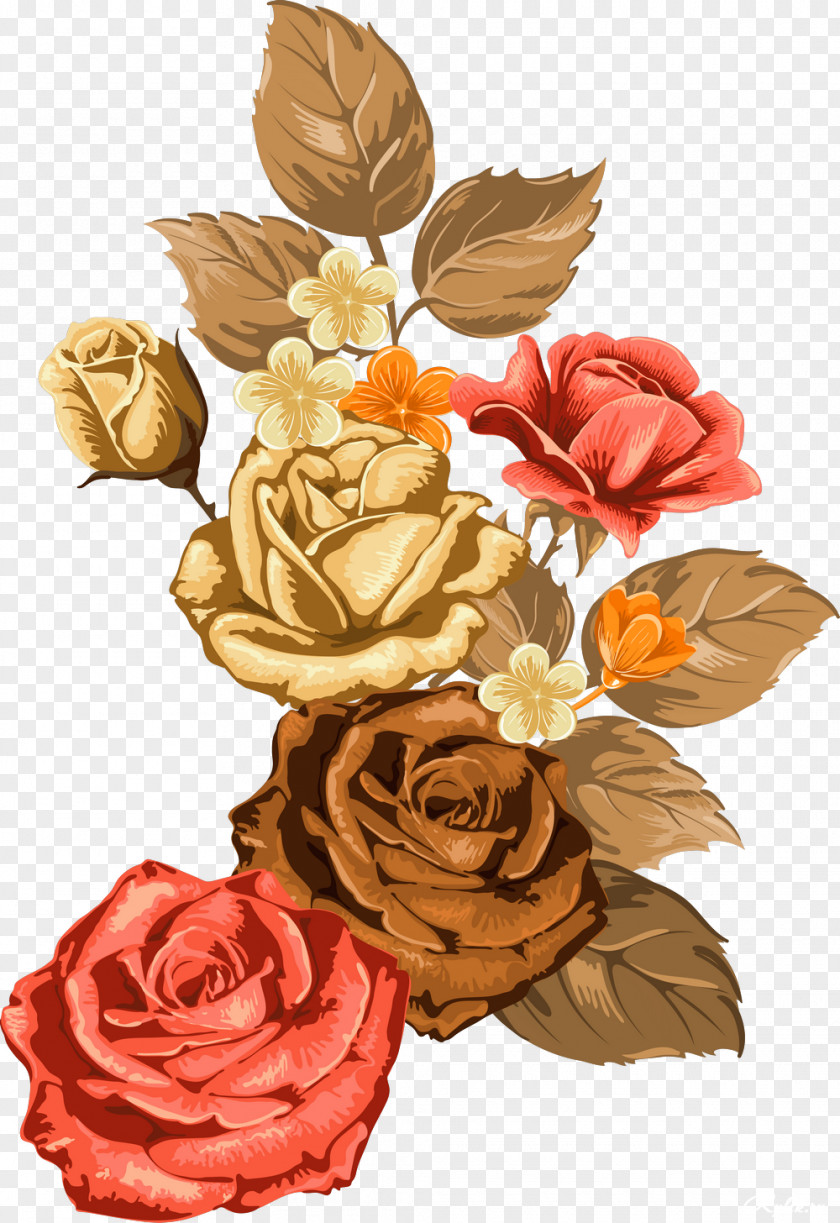 Beautiful Roses Garden Clip Art PNG