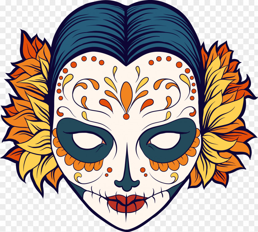 Funny Makeup La Calavera Catrina Mexican Cuisine Day Of The Dead Coloring Book PNG