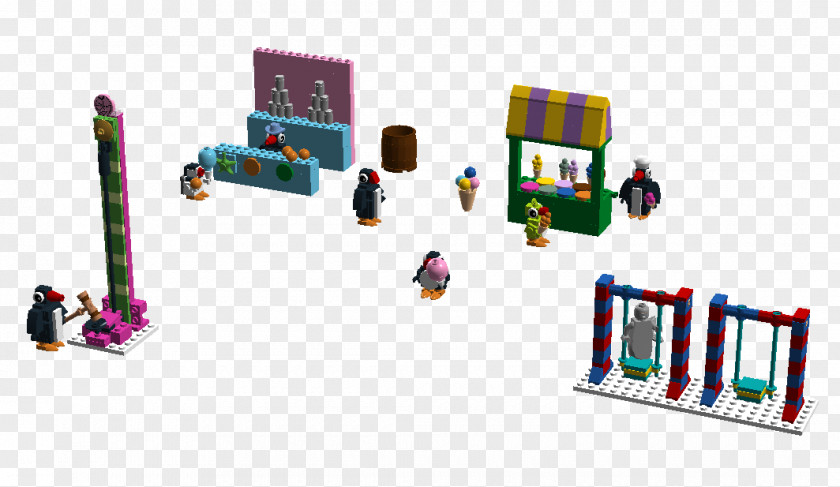 Pingu Lego Ideas Toy Block At The Funfair PNG