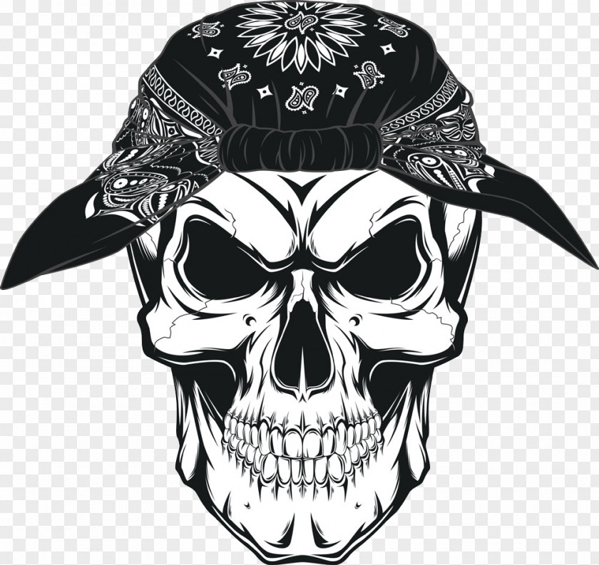 Skull Kerchief Human Symbolism Drawing PNG