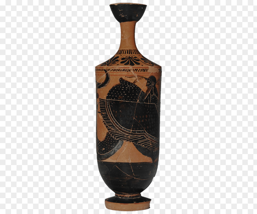 Antiquity Objects Poseidon Hippocampus Lekythos Ceramic Black-figure Pottery PNG