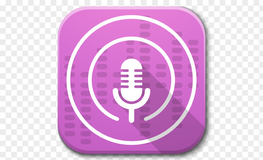 Apps Vocal Pink Audio Purple Symbol PNG