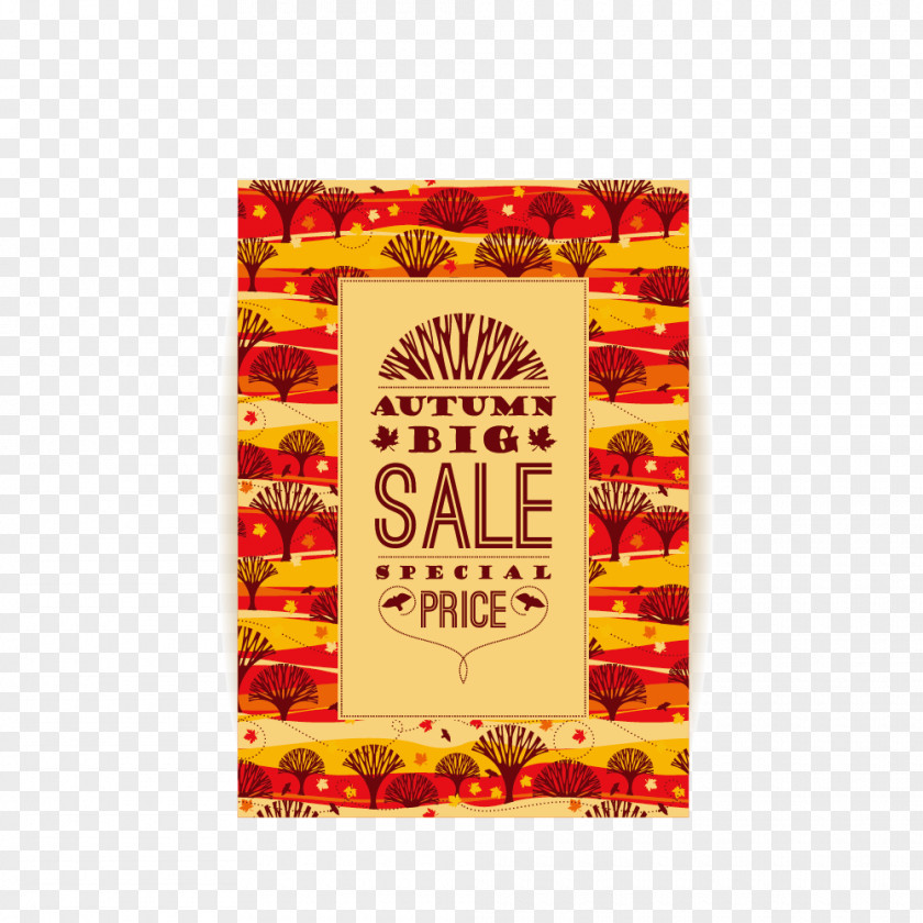 Autumn Sale Tag Euclidean Vector Illustration PNG