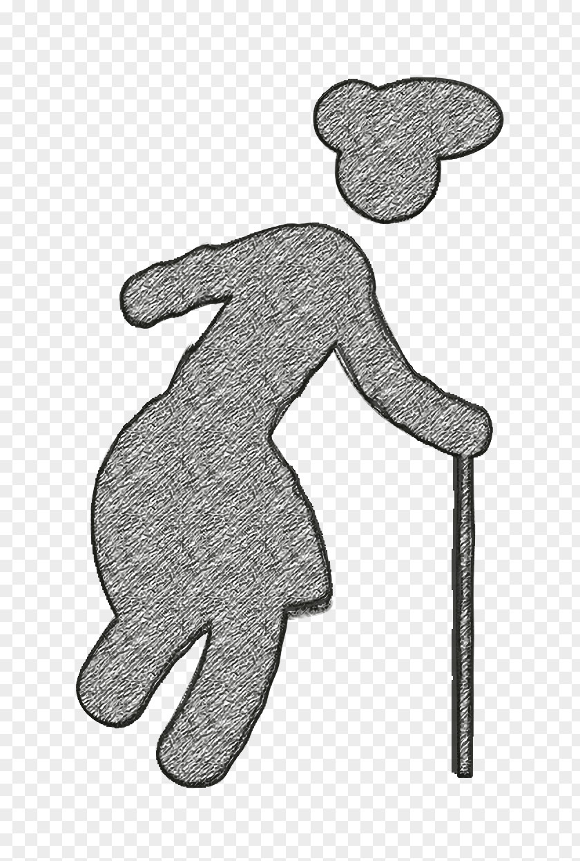 Old Lady Walking Icon People PNG