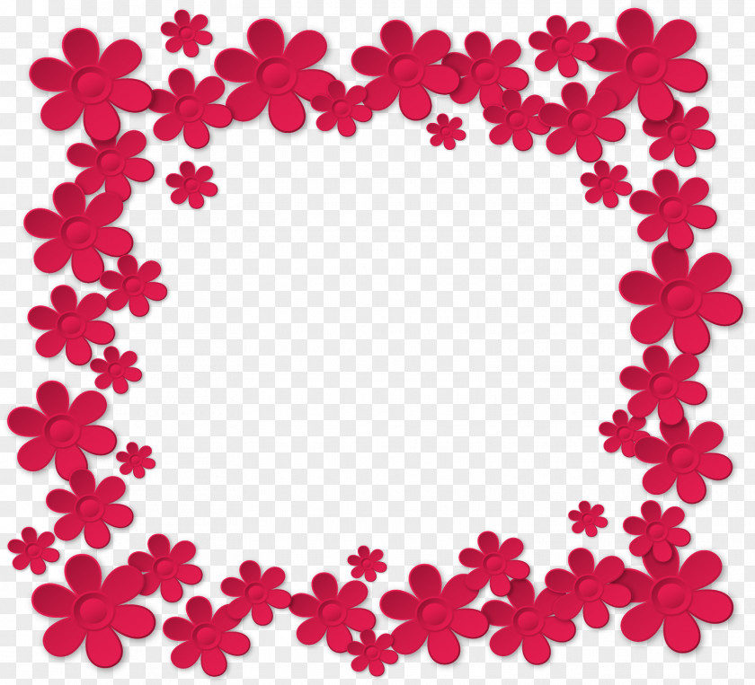Text Box Frame Flower Floral Design Petal Pattern PNG