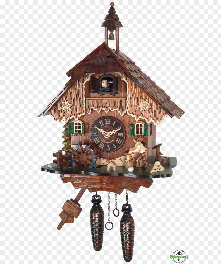 Clock Black Forest House Cuckoo Quartz Clockmakers PNG